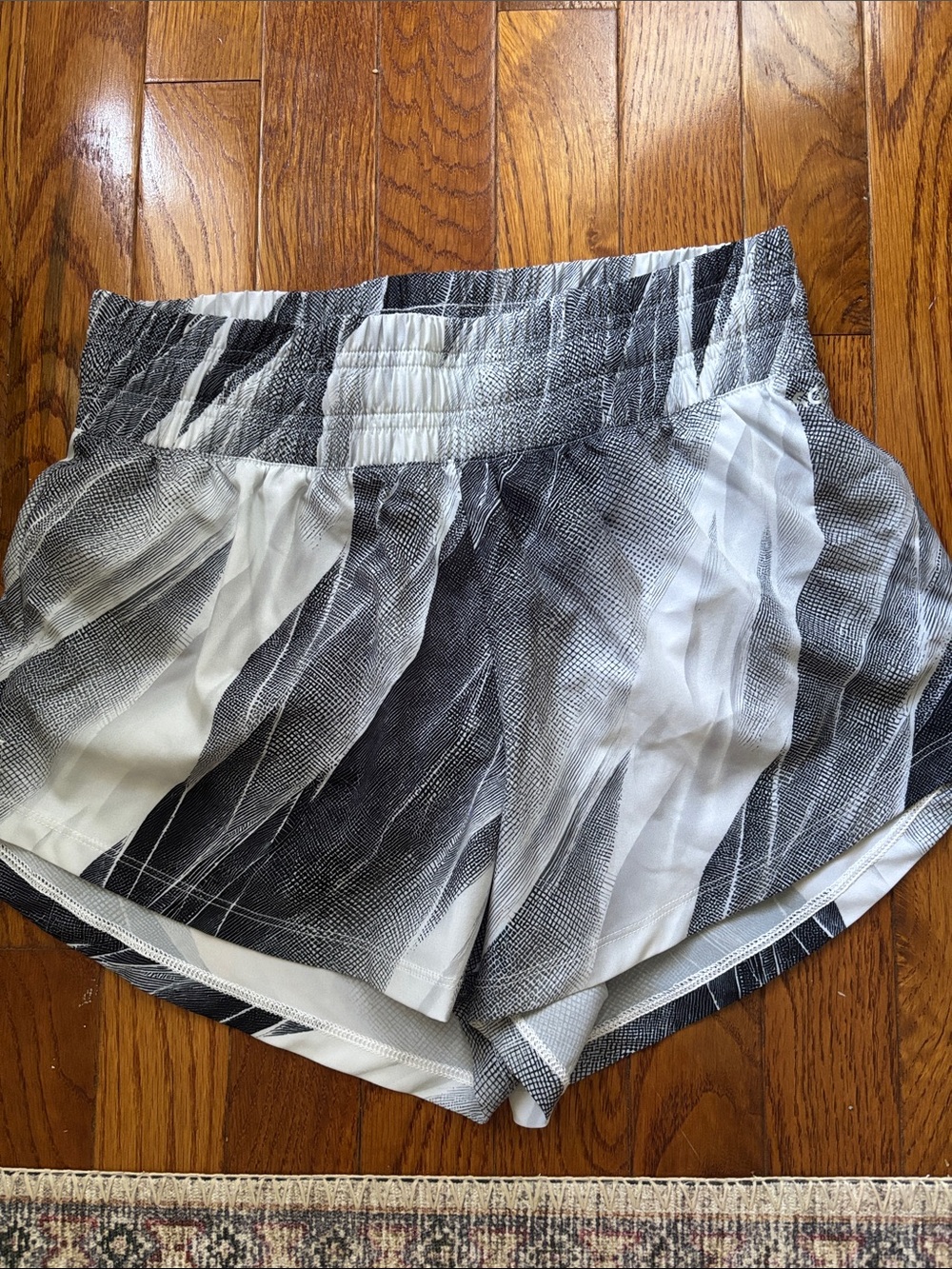 DSG Black & White Abstract Athletic Shorts